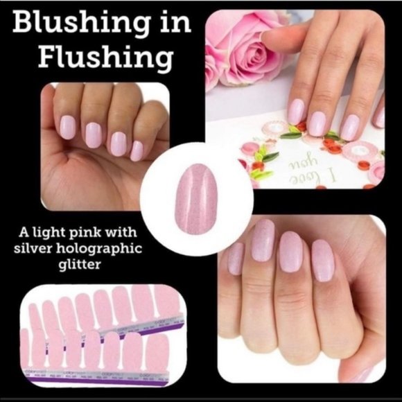 Color Street 100% Nail Polish Strips Blushing in Flushing RETIRED - Picture 5 of 8